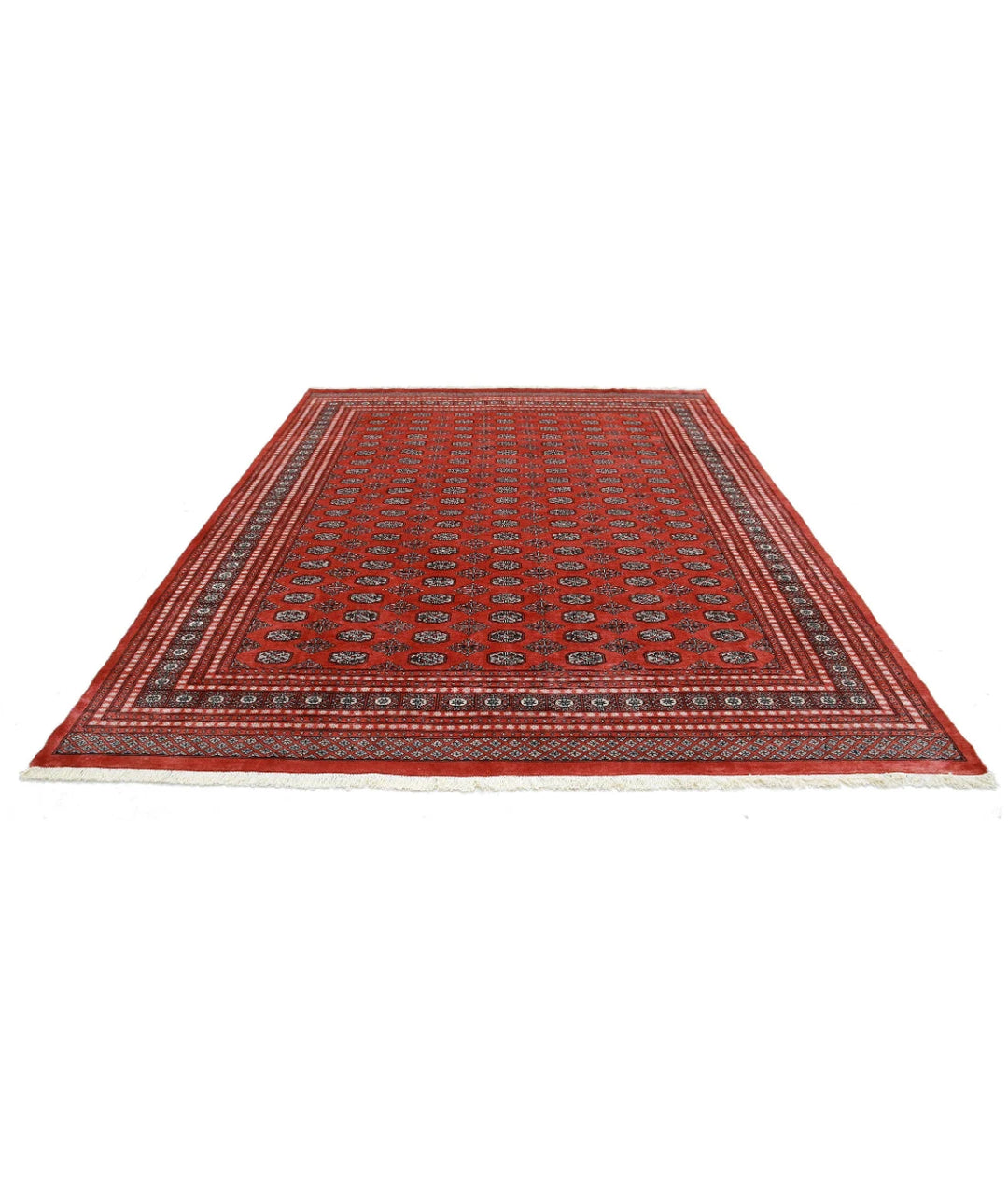 Pakistani Bokhara Rug 8' 11" x 11' 5" Hand-Knotted | No. AT95431