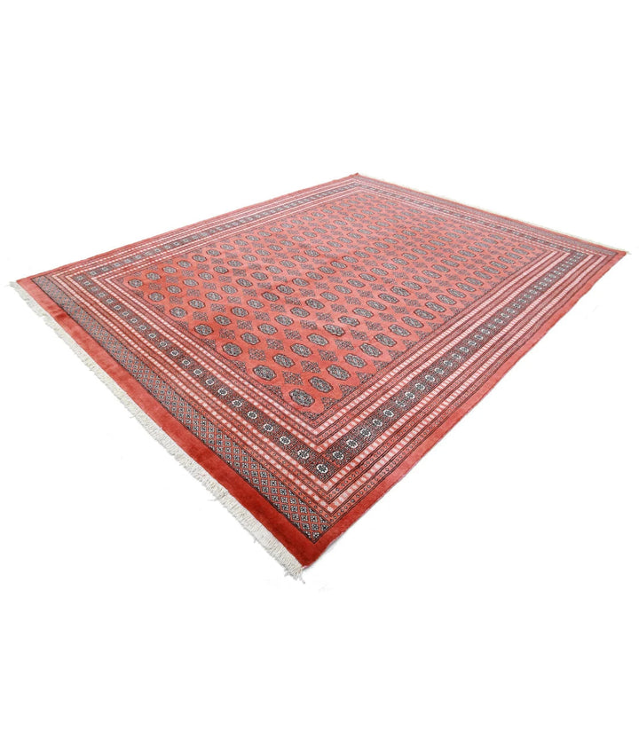 Pakistani Bokhara Rug 8' 11" x 11' 5" Hand-Knotted | No. AT95431