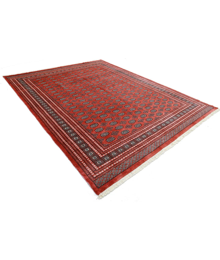 Pakistani Bokhara Rug 8' 11" x 11' 5" Hand-Knotted | No. AT95431