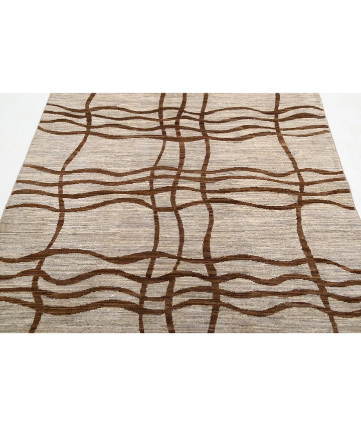 Afghan Oriental Rug 4' 11" x 6' 6" Hand-Knotted | No. AT95591