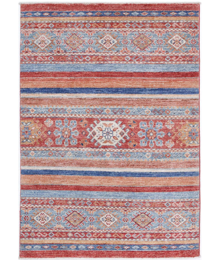 Afghan Khurjeen Rug 2' 8" x 3' 11" Hand-Knotted | No. AT95620