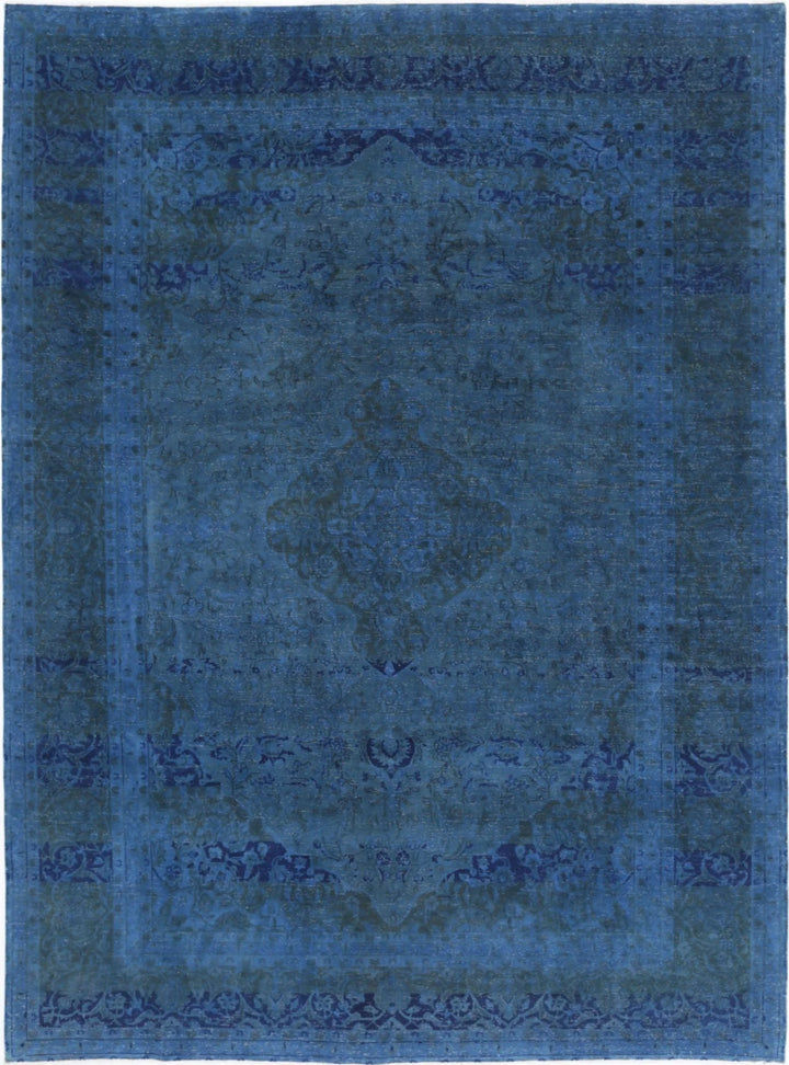 Blue Persian Overdye Rug 8' 2" x 11' 0" Hand-Knotted | No. AT95667