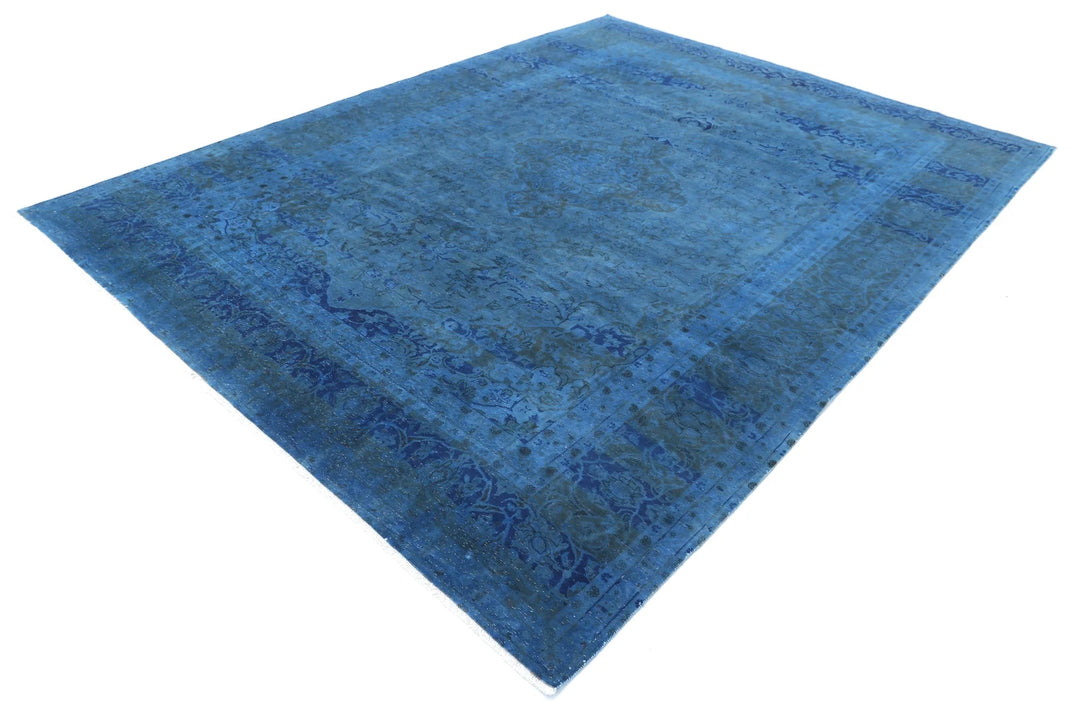 Blue Persian Overdye Rug 8' 2" x 11' 0" Hand-Knotted | No. AT95667