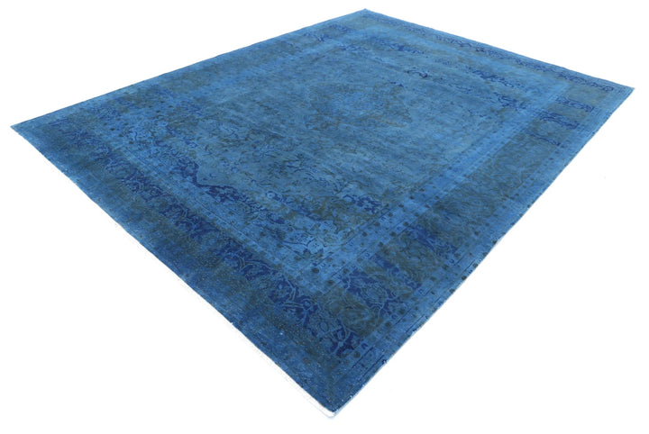 Blue Persian Overdye Rug 8' 2" x 11' 0" Hand-Knotted | No. AT95667