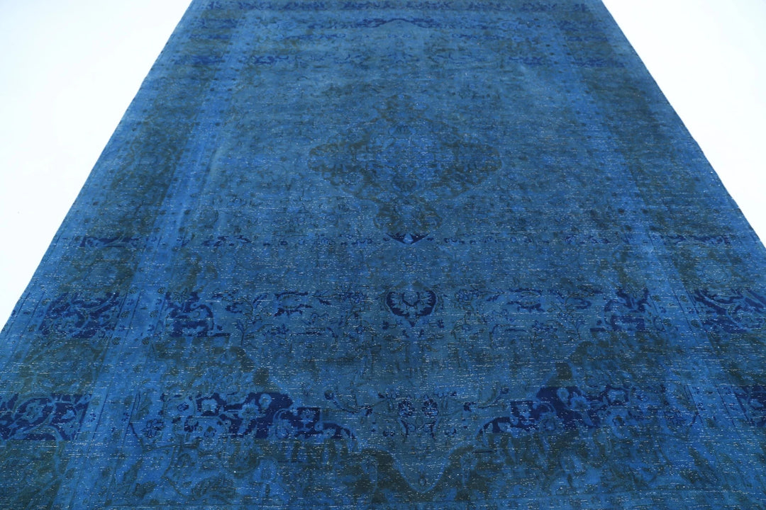 Blue Persian Overdye Rug 8' 2" x 11' 0" Hand-Knotted | No. AT95667
