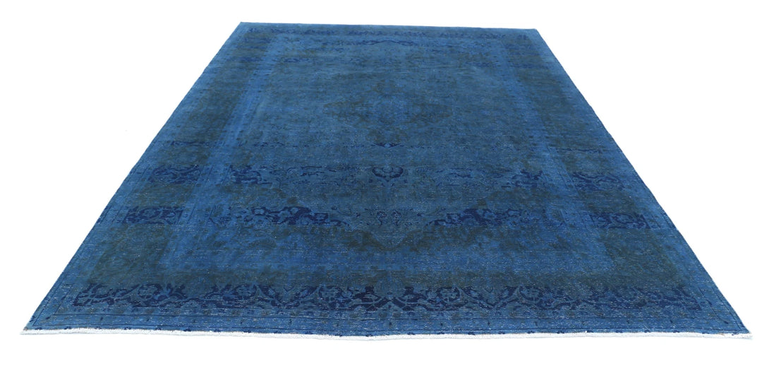 Blue Persian Overdye Rug 8' 2" x 11' 0" Hand-Knotted | No. AT95667