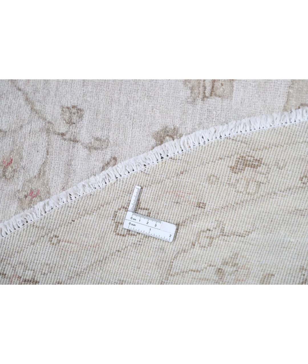 Ivory Afghan Serenity Rug 7'9" x 8'2" Hand-Knotted | No. AT95719