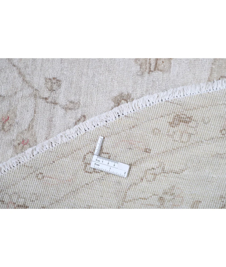 Ivory Afghan Serenity Rug 7'9" x 8'2" Hand-Knotted | No. AT95719