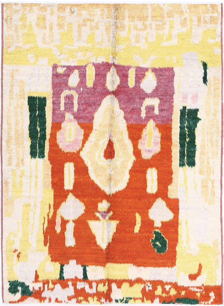Moroccan Tribal Rug 5' 1" x 7' 0" Hand-Knotted | No. AT95735