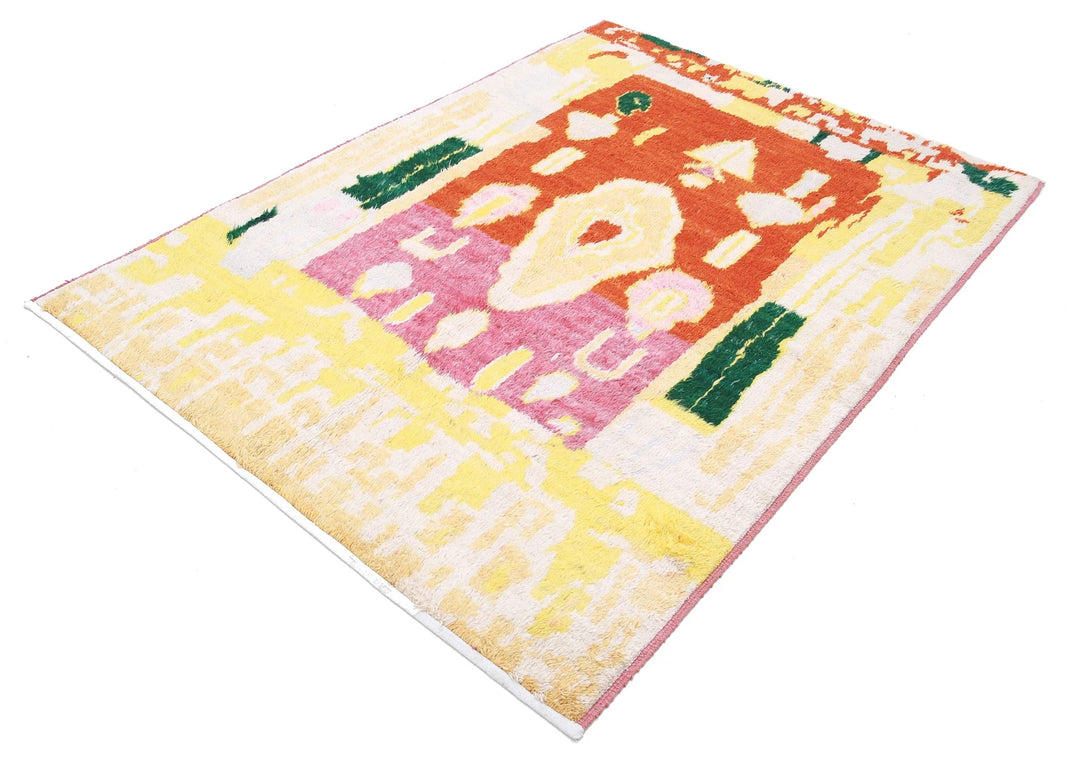 Moroccan Tribal Rug 5' 1" x 7' 0" Hand-Knotted | No. AT95735