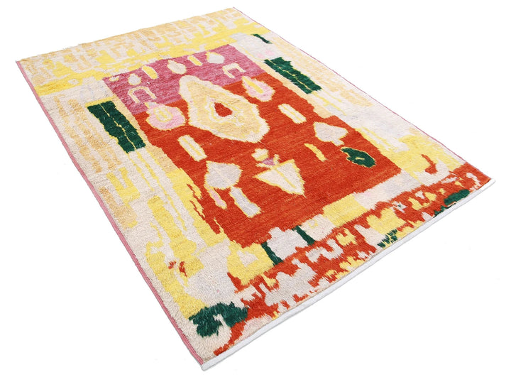 Moroccan Tribal Rug 5' 1" x 7' 0" Hand-Knotted | No. AT95735
