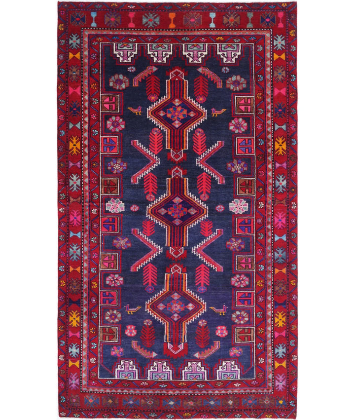 Persian Hamadan Rug 4' 10" x 8' 10" Hand-Knotted | No. AT95800