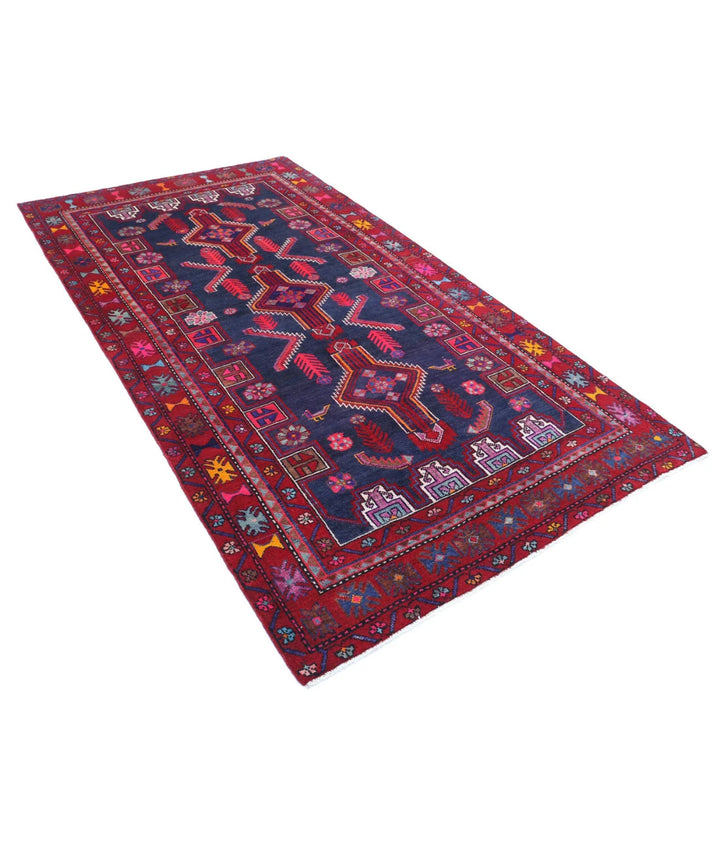 Persian Hamadan Rug 4' 10" x 8' 10" Hand-Knotted | No. AT95800