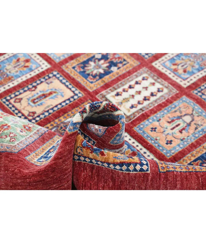 Afghan Bakhtiari Rug 4' 9" x 6' 7" Hand-Knotted | No. AT95966
