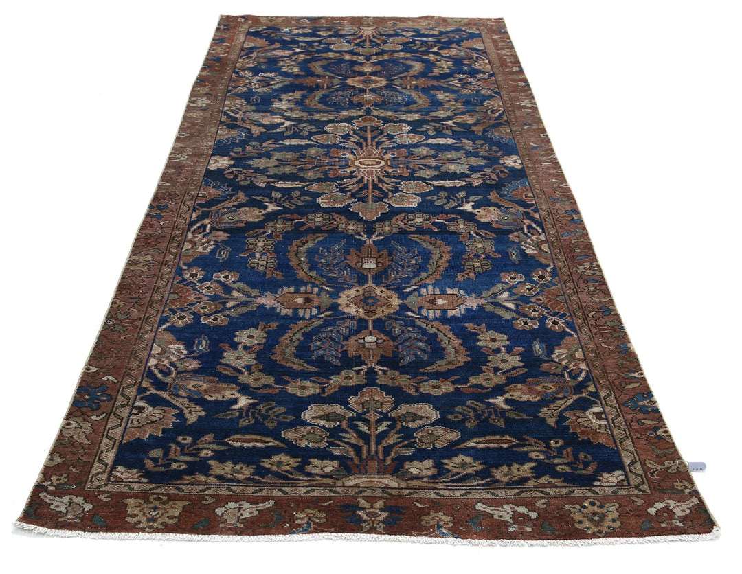 Persian Hamadan Runner Rug 4' 6" x 10' 1" Hand-Knotted | No. AT96237