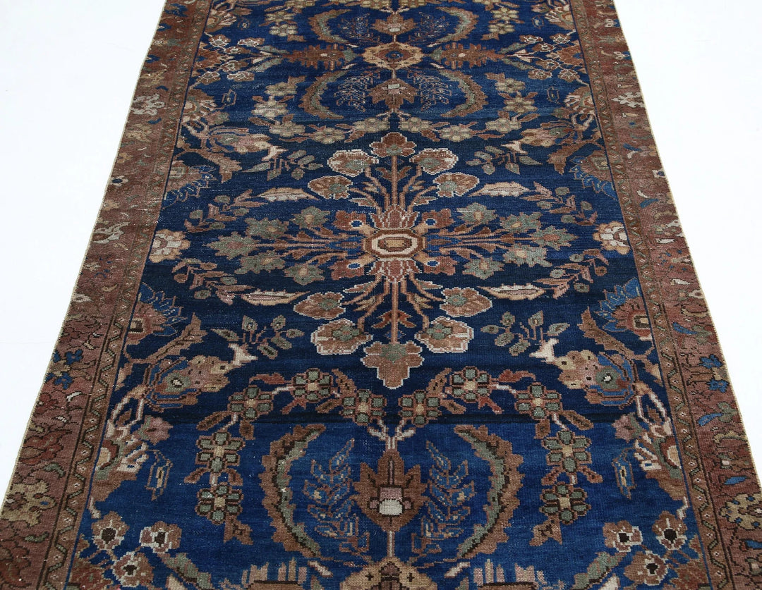 Persian Hamadan Runner Rug 4' 6" x 10' 1" Hand-Knotted | No. AT96237