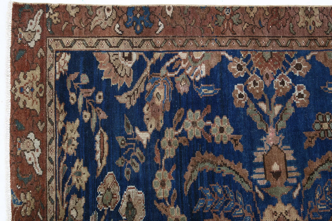 Persian Hamadan Runner Rug 4' 6" x 10' 1" Hand-Knotted | No. AT96237