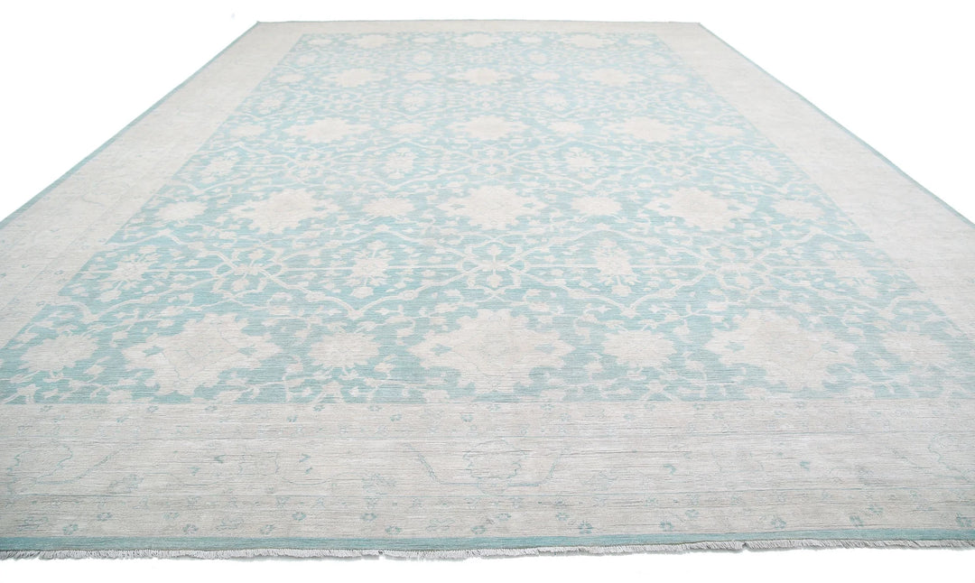 Afghan Oushak Rug 15' 10" x 21' 9" Hand-Knotted | No. AT96255