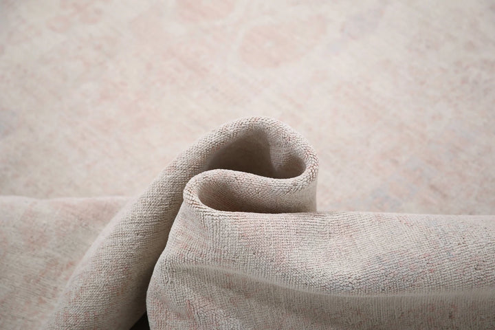 Ivory Afghan Ikat Rug 8' 0" x 9' 9" Hand-Knotted | No. AT96290