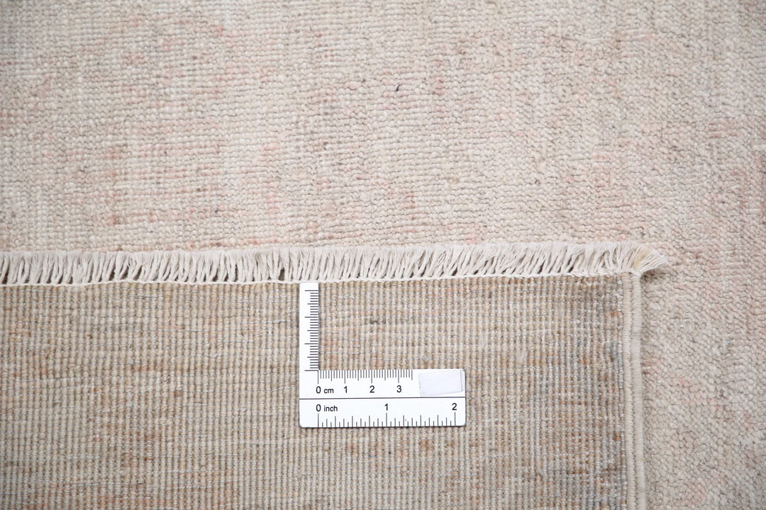 Ivory Afghan Ikat Rug 8' 0" x 9' 9" Hand-Knotted | No. AT96290