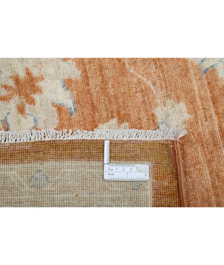 Orange Afghan Ziegler Rug 9' 1" x 11' 9" Hand-Knotted | No. AT96327