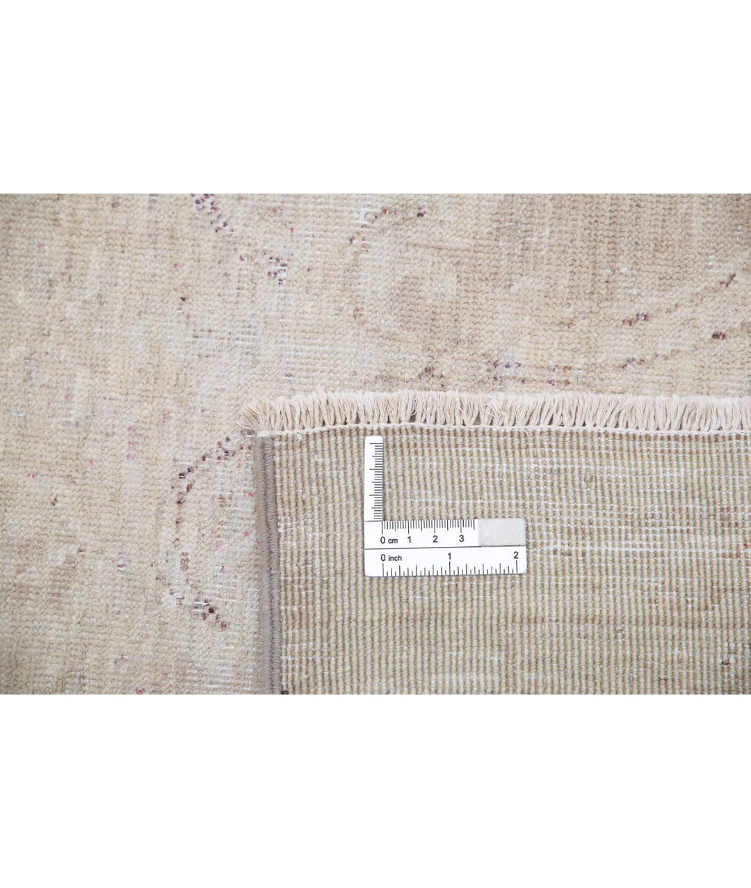 Ivory Afghan Serenity Rug 7'9" x 9'6" Hand-Knotted | No. AT96354