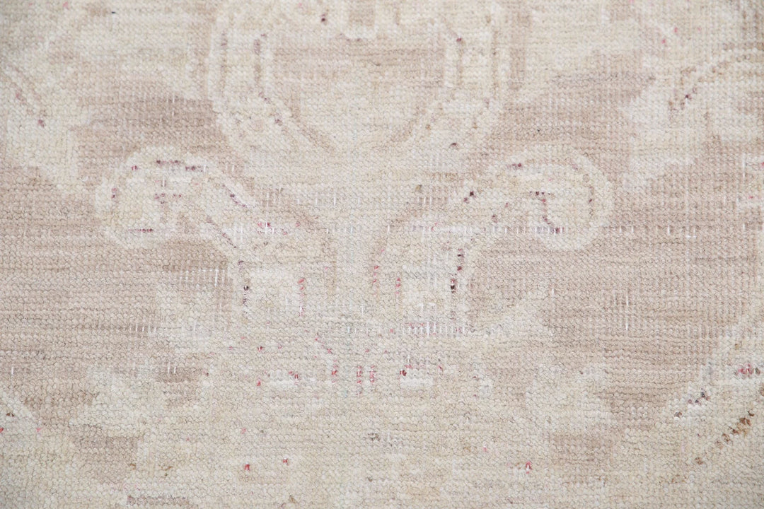Ivory Afghan Serenity Rug 7'9" x 9'6" Hand-Knotted | No. AT96354