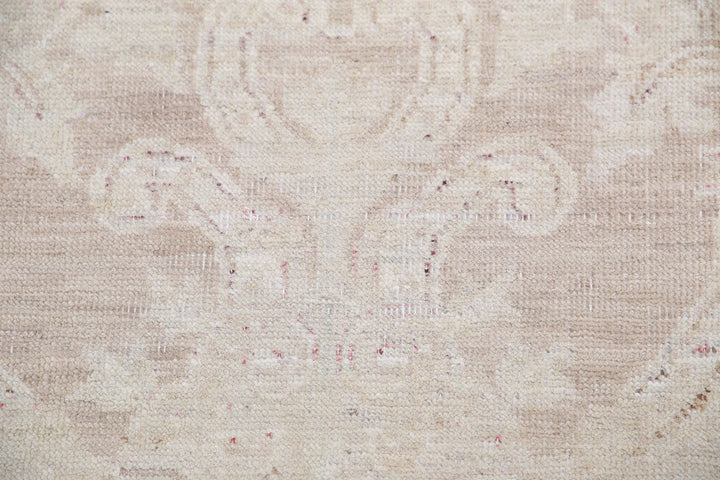 Ivory Afghan Serenity Rug 7'9" x 9'6" Hand-Knotted | No. AT96354