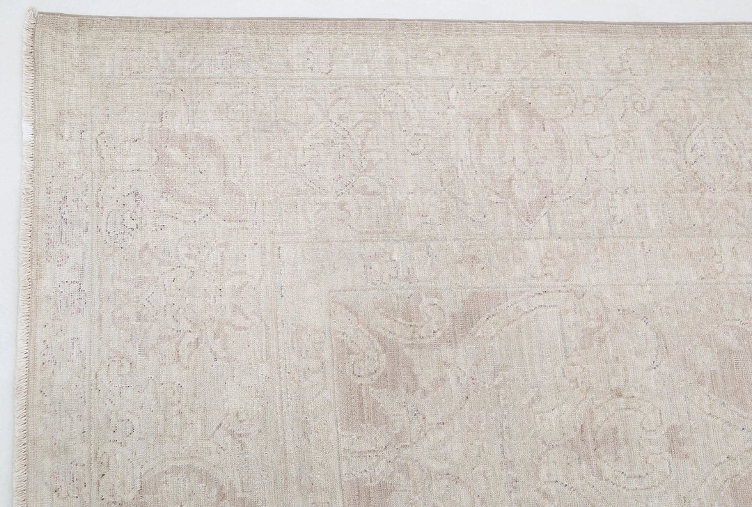 Ivory Afghan Serenity Rug 7'9" x 9'6" Hand-Knotted | No. AT96354