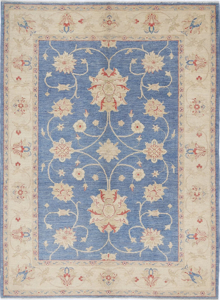 Afghan Ziegler Rug 4' 10" x 6' 8" Hand-Knotted | No. AT96398