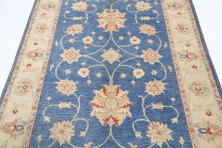 Afghan Ziegler Rug 4' 10" x 6' 8" Hand-Knotted | No. AT96398