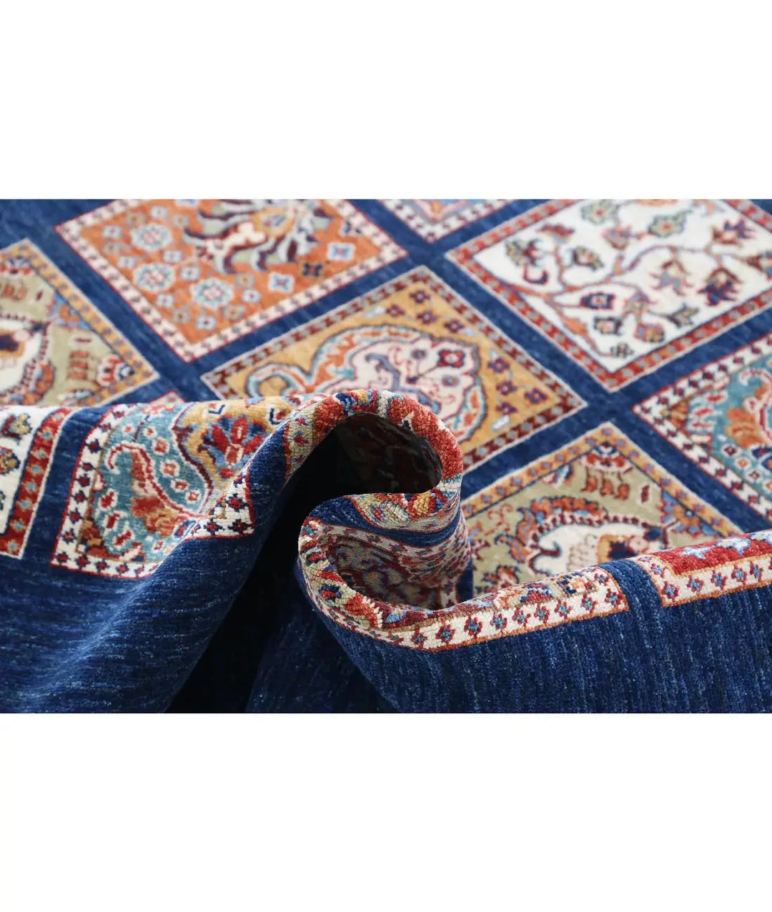 Afghan Bakhtiari Rug 5' 0" x 6' 0" Hand-Knotted | No. AT96435