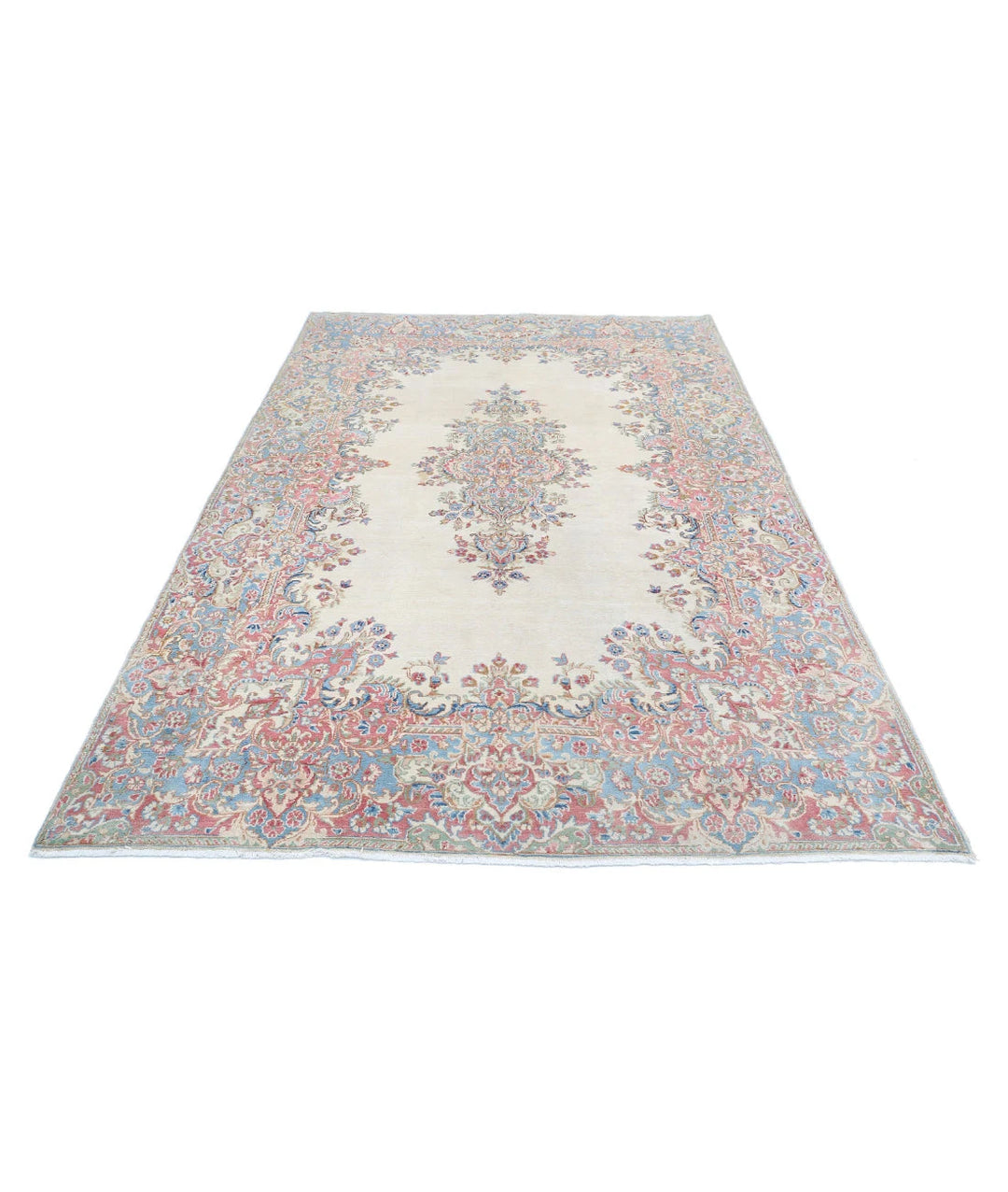 Persian Kerman Rug 5' 10" x 8' 11" Hand-Knotted | No. AT96443