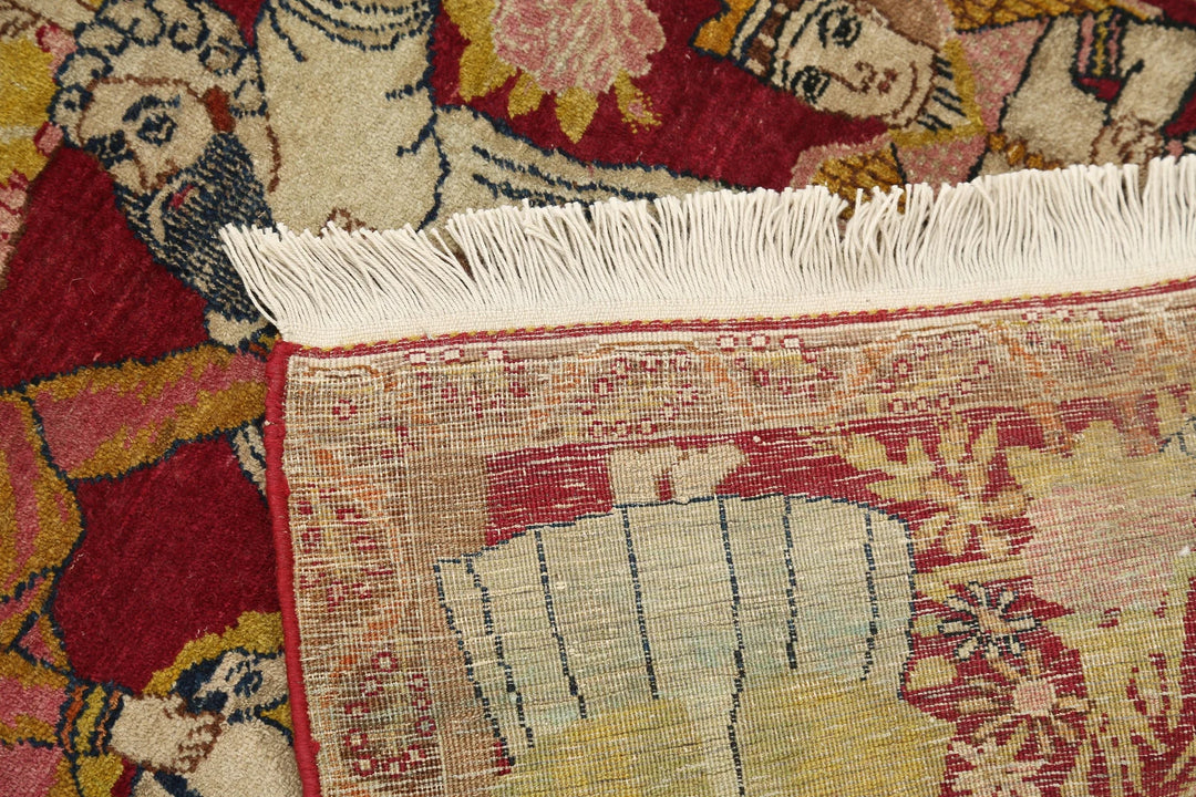 Persian Pictorial Rug 1' 10" x 2' 6" Hand-Knotted | No. AT96471