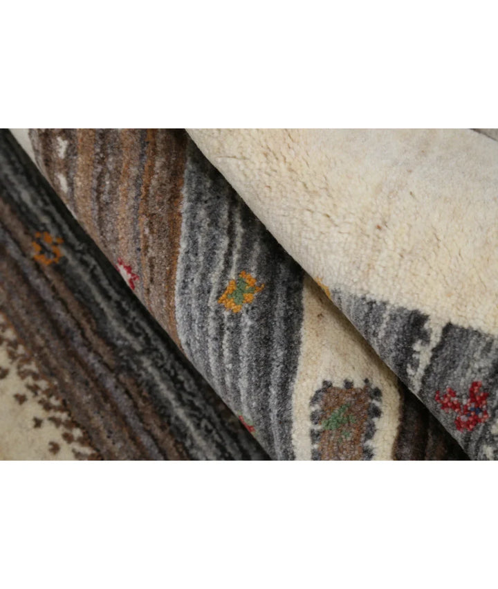 Ivory Indian Oriental Rug 3' 0" x 5' 3" Hand-Knotted | No. AT96562