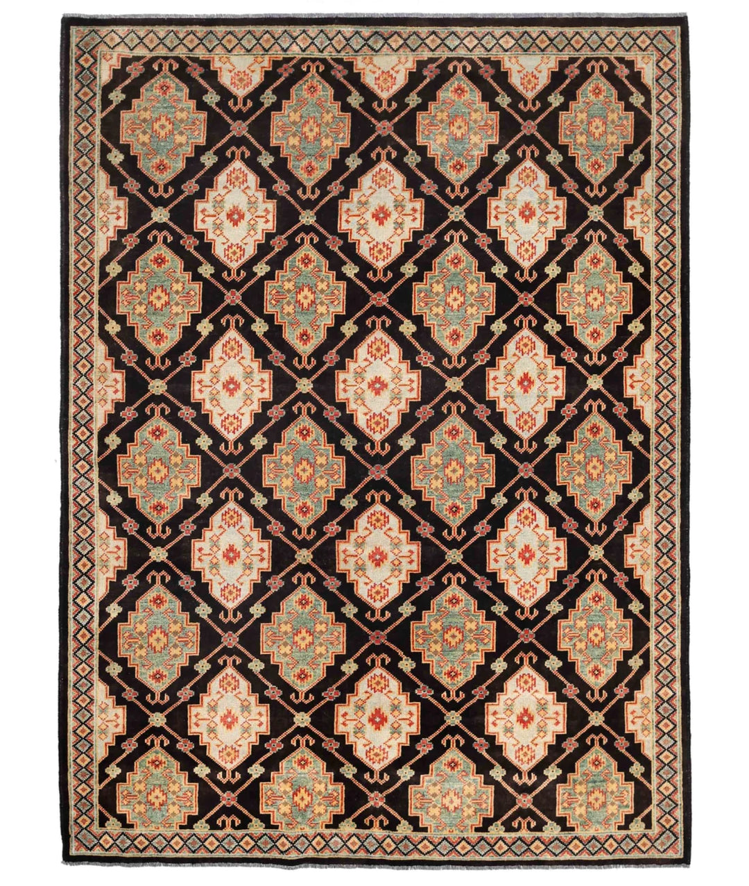 Afghan Oriental Rug 5' 7" x 7' 8" Hand-Knotted | No. AT96674