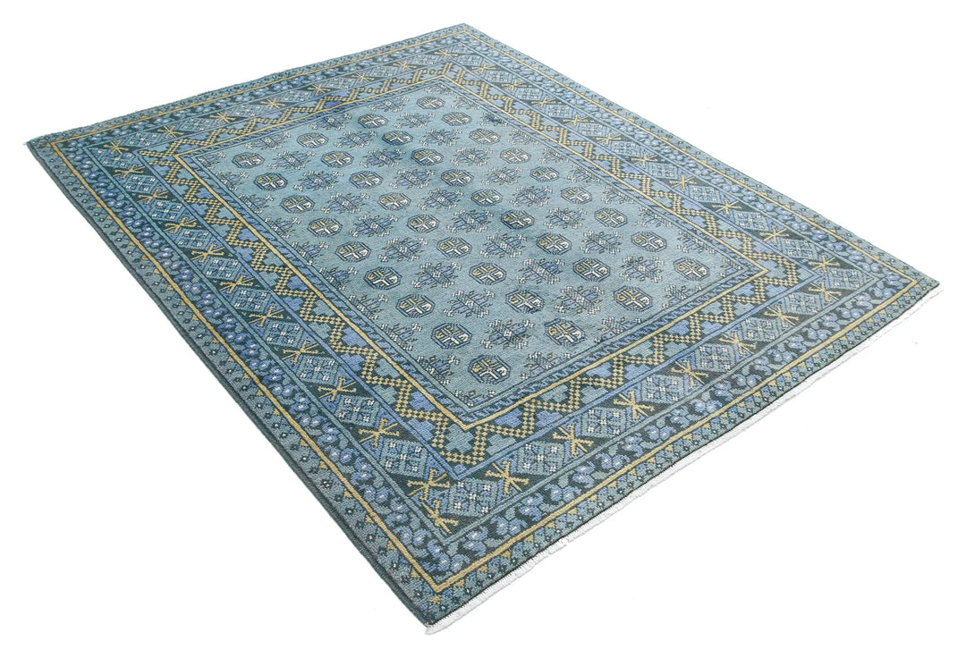 Afghan Akcha Revival Rug 5' 2" x 6' 2" Hand-Knotted | No. AT96779