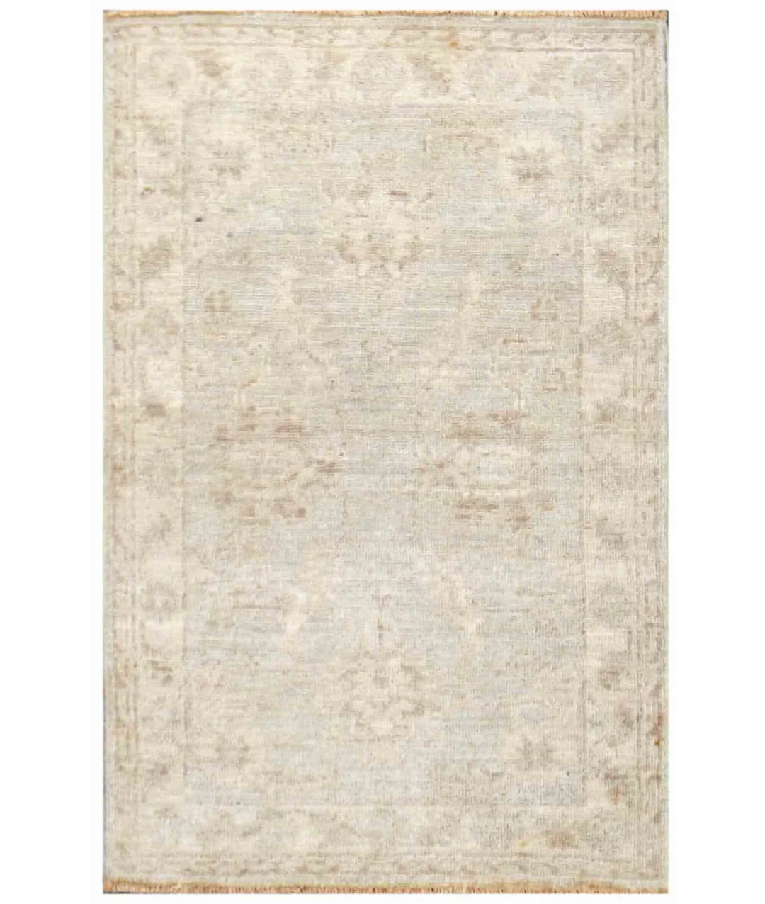 Grey Afghan Serenity Rug 1' 11" x 3' 0" Hand-Knotted | No. AT967837