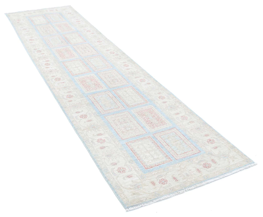 Afghan Serenity Runner Rug 2' 7" x 9' 6" Hand-Knotted | No. AT96888