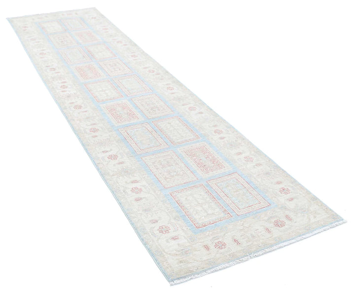 Afghan Serenity Runner Rug 2' 7" x 9' 6" Hand-Knotted | No. AT96888