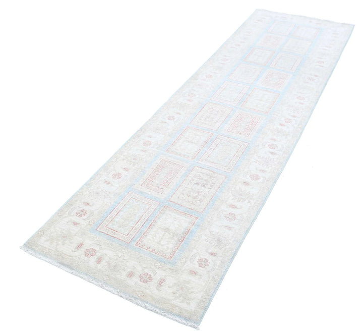 Afghan Serenity Runner Rug 2' 7" x 9' 6" Hand-Knotted | No. AT96888