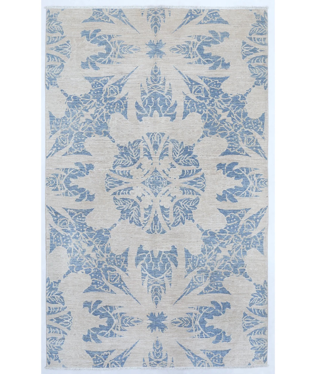 Afghan Oriental Rug 4' 9" x 7' 9" Hand-Knotted | No. AT96897