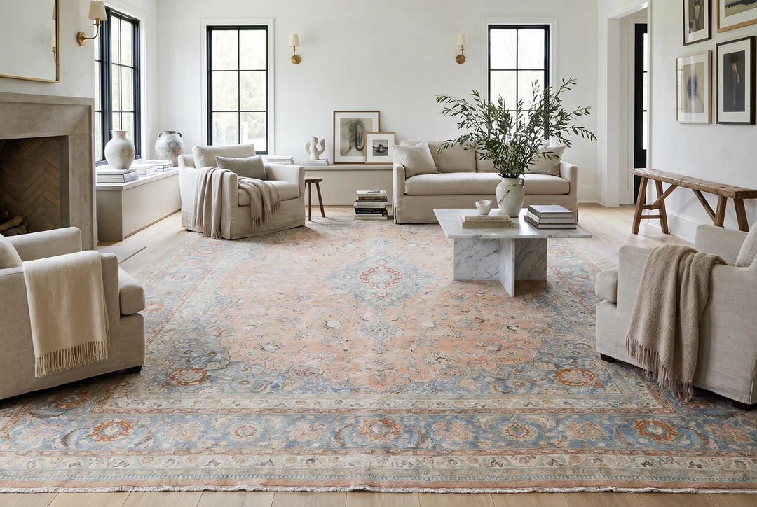Persian Tabriz Rug 11' 2" x 14' 1" Hand-Knotted | No. AT96900