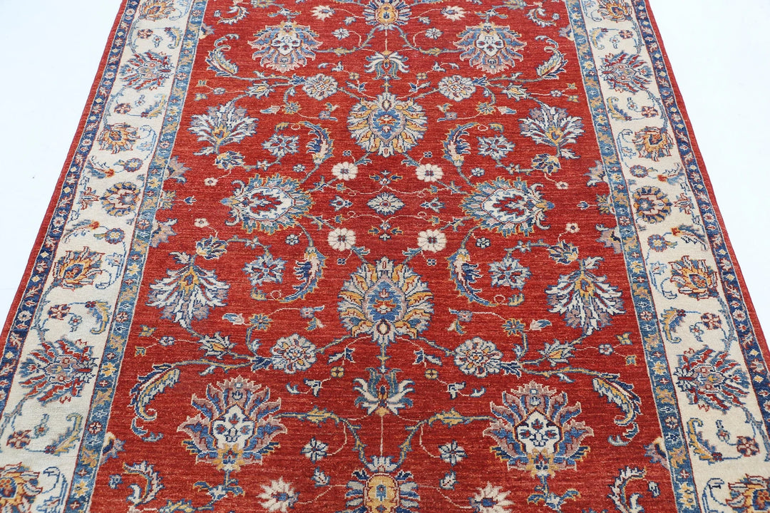 Afghan Ziegler Farhan Rug 4' 8" x 6' 3" Hand-Knotted | No. AT96917