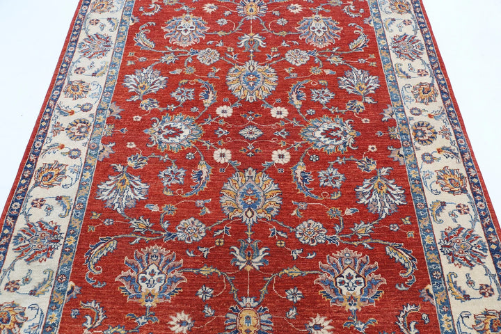 Afghan Ziegler Farhan Rug 4' 8" x 6' 3" Hand-Knotted | No. AT96917