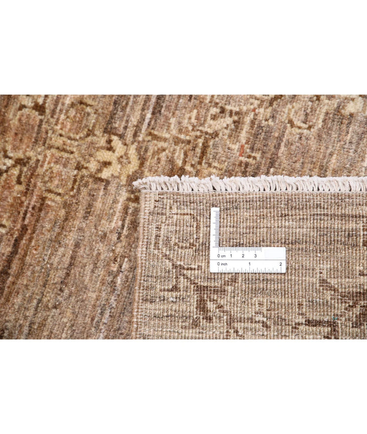 Beige Afghan Modcar Rug 5' 10" x 7' 9" Hand-Knotted | No. AT96982
