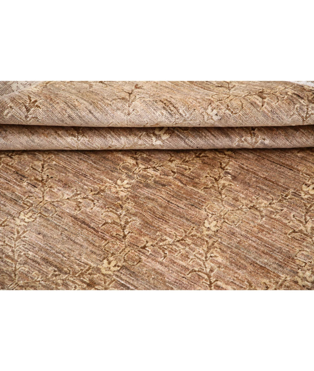 Beige Afghan Modcar Rug 5' 10" x 7' 9" Hand-Knotted | No. AT96982