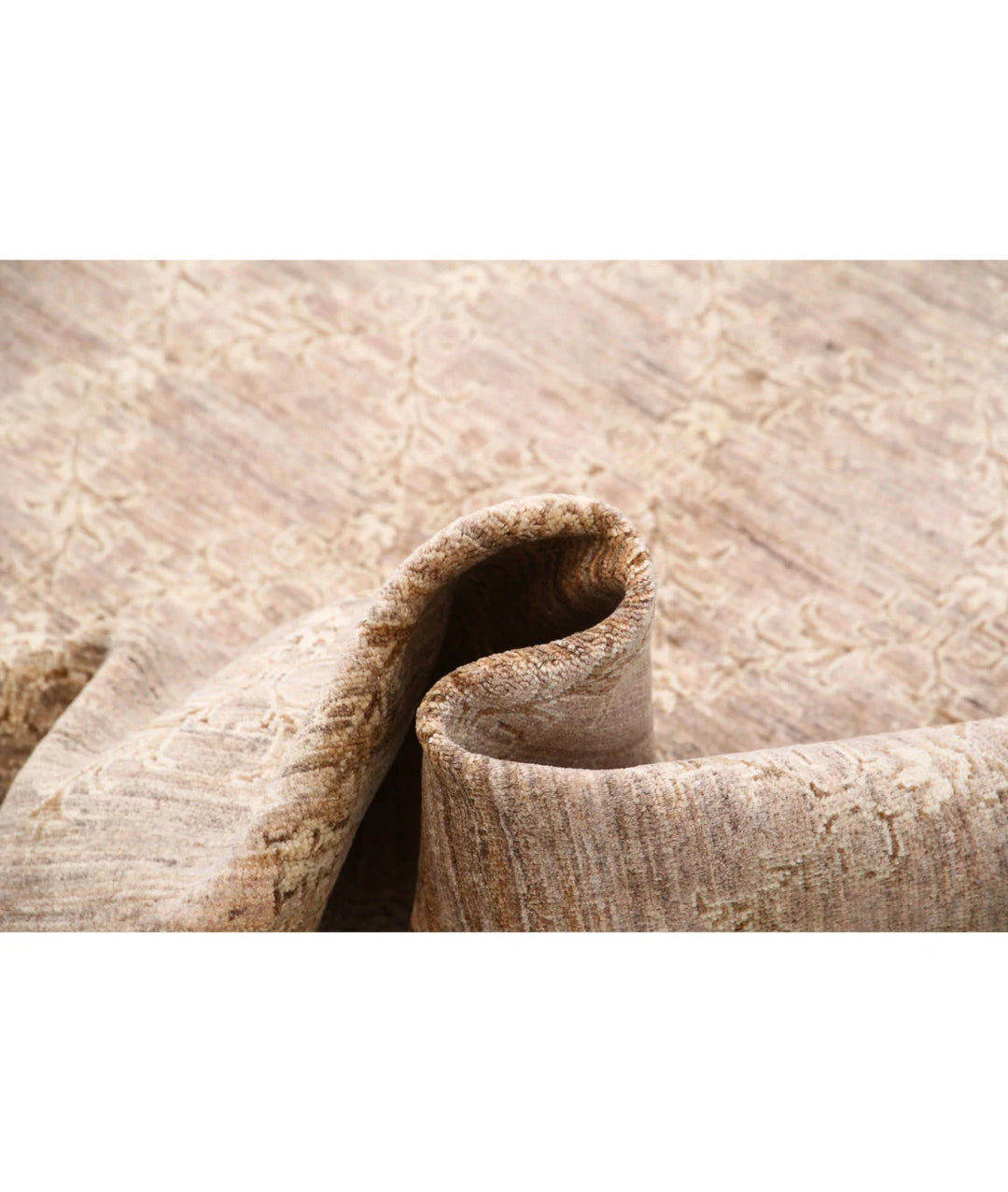 Beige Afghan Modcar Rug 5' 10" x 7' 9" Hand-Knotted | No. AT96982