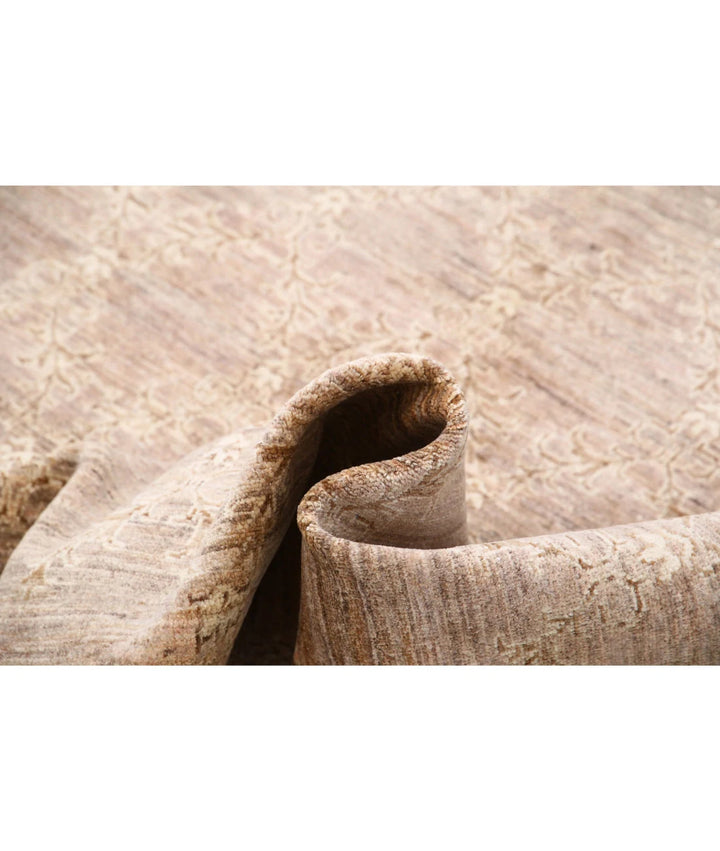 Beige Afghan Modcar Rug 5' 10" x 7' 9" Hand-Knotted | No. AT96982