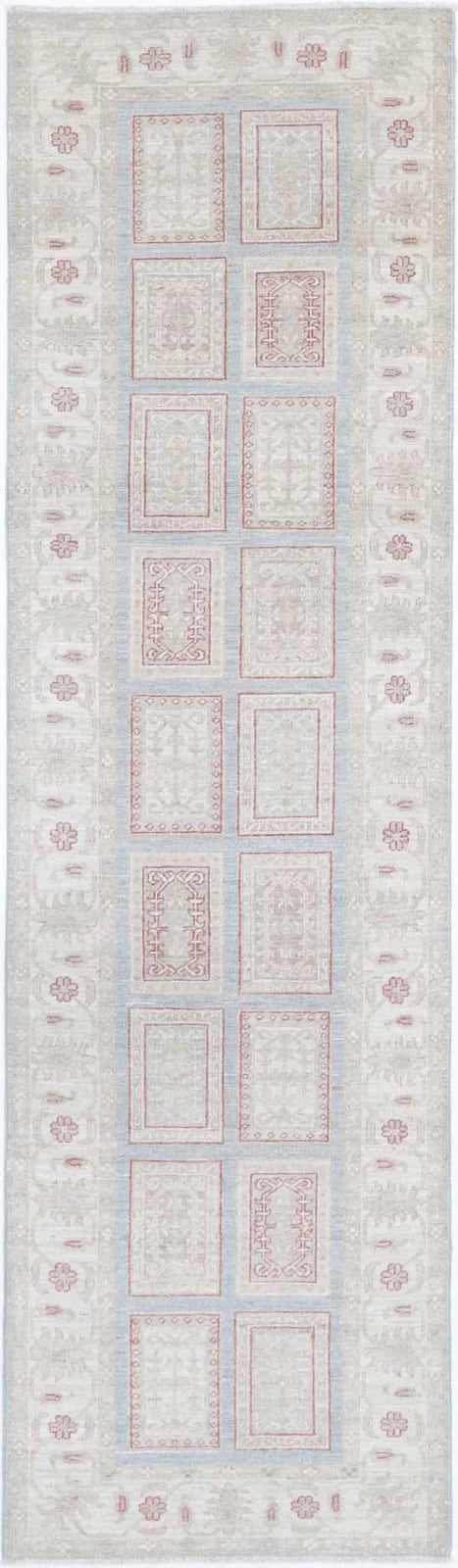 Afghan Runner Rug 2' 8" x 9' 8" Hand-Knotted | No. AT97085